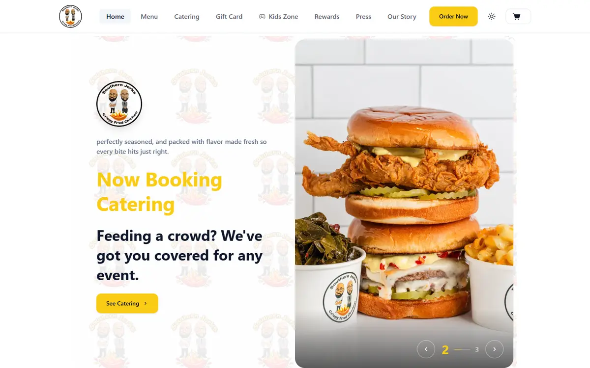 Southern Jerks's website (Classic design)